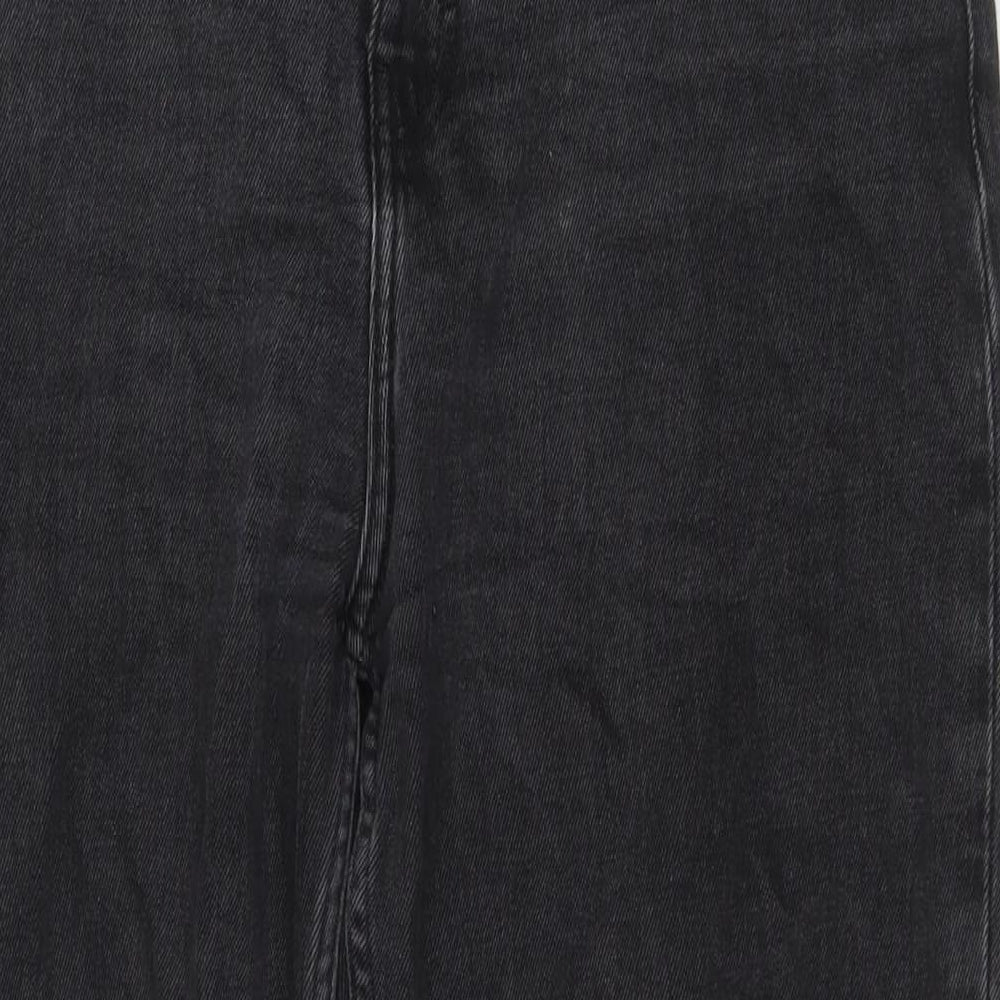 Womens UK Size 32 in H&M Regular Fit Mom Black Jeans