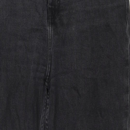 Womens UK Size 32 in H&M Regular Fit Mom Black Jeans