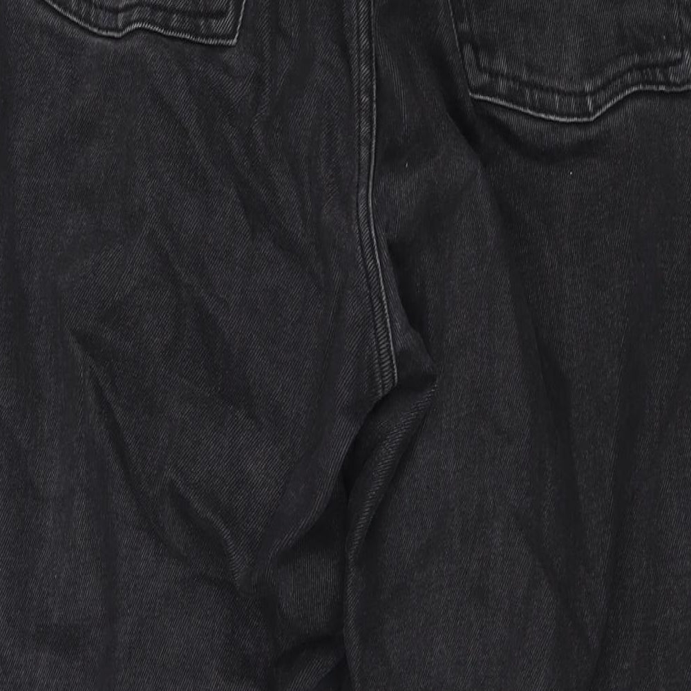 Womens UK Size 32 in H&M Regular Fit Mom Black Jeans