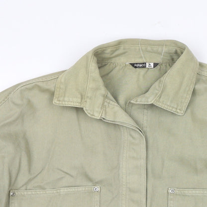 PEP&CO Womens Blue Jacket Size 16 Snap