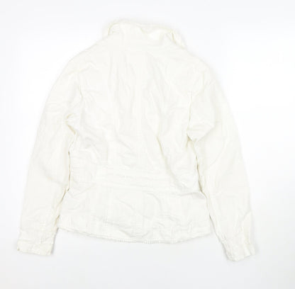 M&Co Womens White Jacket Size 12 Button