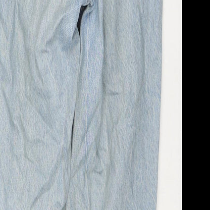 Denim & Co. Womens Blue Cotton Straight Jeans Size 4 L28 in Regular Zip