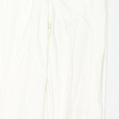 MAC Womens White Cotton Skinny Jeans Size 8 L32 in Regular Zip