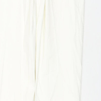 MAC Womens White Cotton Skinny Jeans Size 8 L32 in Regular Zip