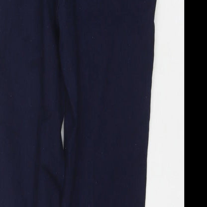 Oasis Womens Blue Cotton Skinny Jeans Size 10 L23 in Regular Zip