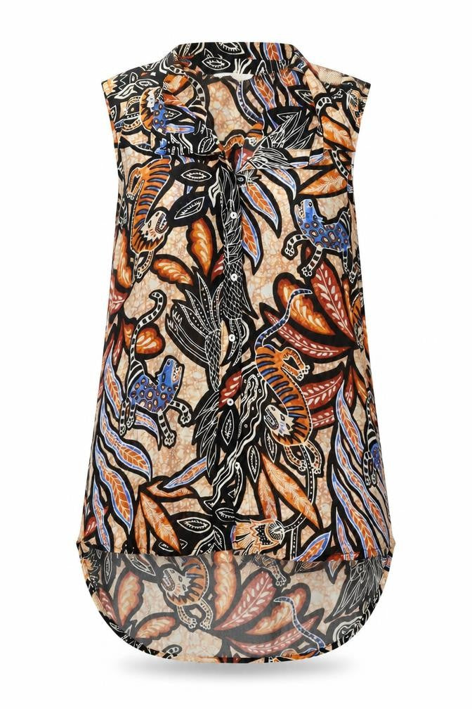 Womens UK Size 4 H&M Brown Basic Button-Up