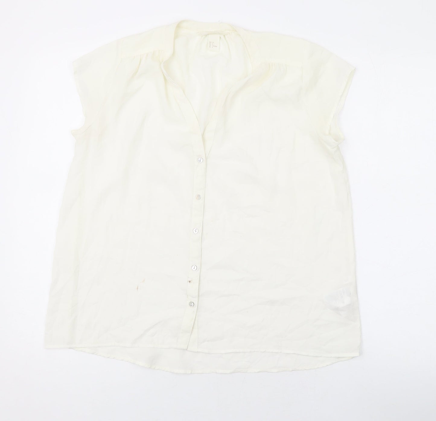 Womens UK Size 6 H&M White Basic Blouse