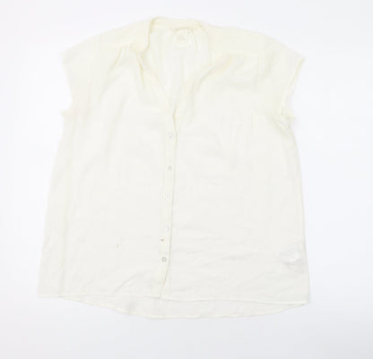 Womens UK Size 6 H&M White Basic Blouse