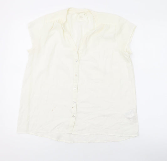 Womens UK Size 6 H&M White Basic Blouse