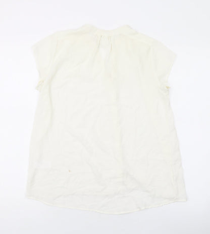 Womens UK Size 6 H&M White Basic Blouse