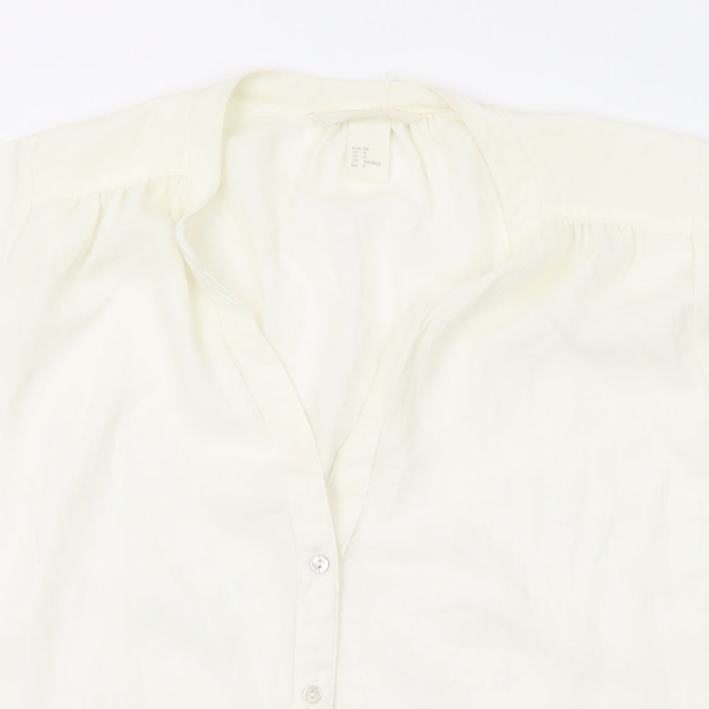 Womens UK Size 6 H&M White Basic Blouse
