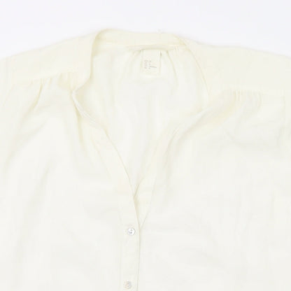 Womens UK Size 6 H&M White Basic Blouse
