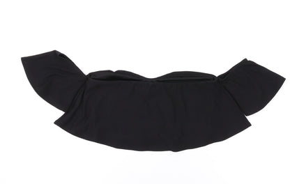 Womens UK Size 12 PRETTYLITTLETHING Black Cropped Blouse