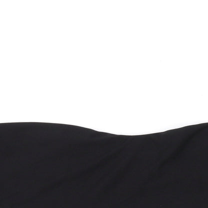 Womens UK Size 12 PRETTYLITTLETHING Black Cropped Blouse