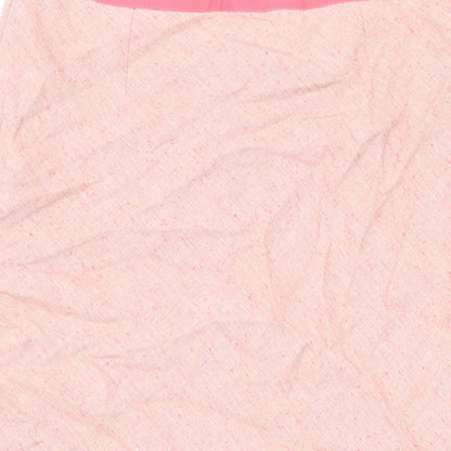 Principles Womens Pink Linen A-Line Skirt Size 12 Zip