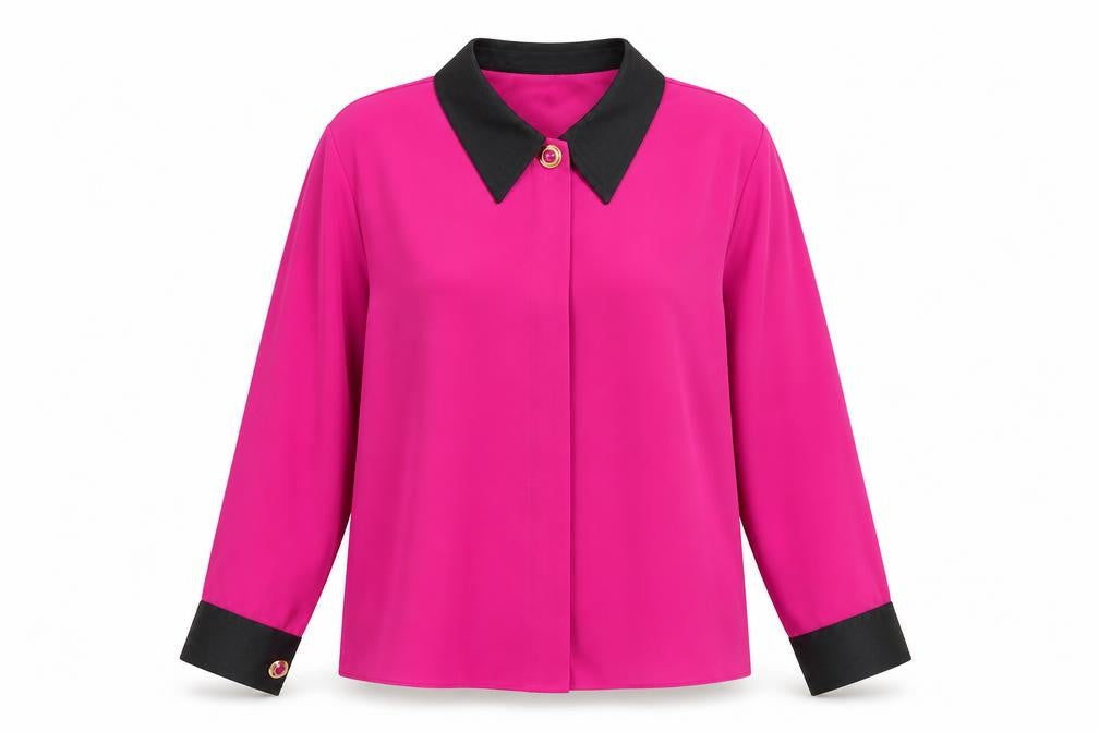 Womens UK Size 10 Marks and Spencer Pink Basic Button-Up