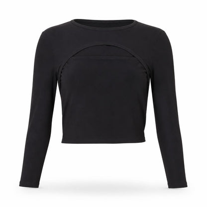 Womens UK Size 8 PRETTYLITTLETHING Black Cropped Blouse