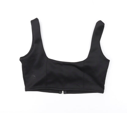 Womens UK Size 10 PRETTYLITTLETHING Black Cropped Tank