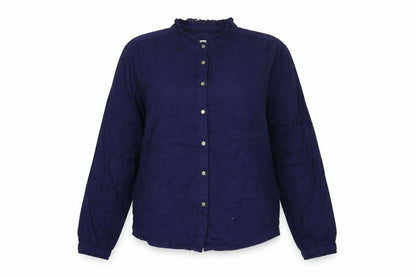 Womens UK Size 8 River Island Blue Basic Button-Up