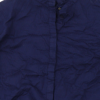 Womens UK Size 8 River Island Blue Basic Button-Up