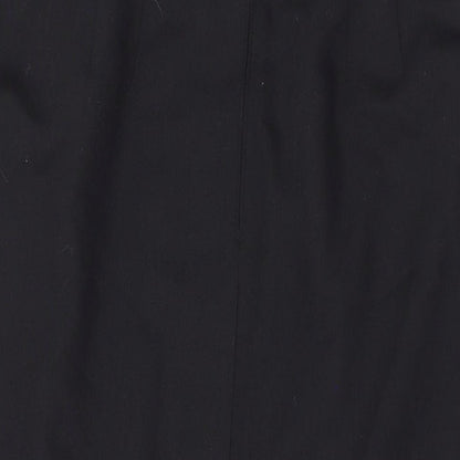 Marks and Spencer Womens Black Polyester Straight & Pencil Skirt Size 12 Zip