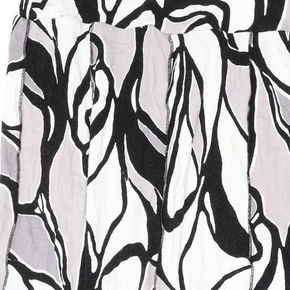 Oscar B Womens Grey Geometric Viscose Swing Skirt Size 12