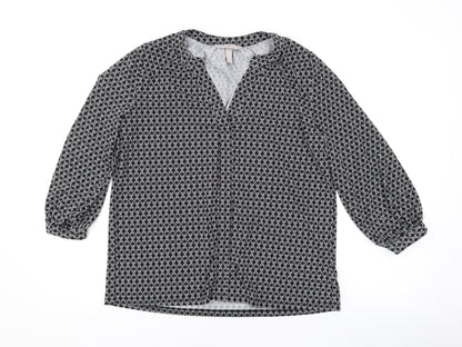 Womens UK Size S H&M Black Basic Blouse