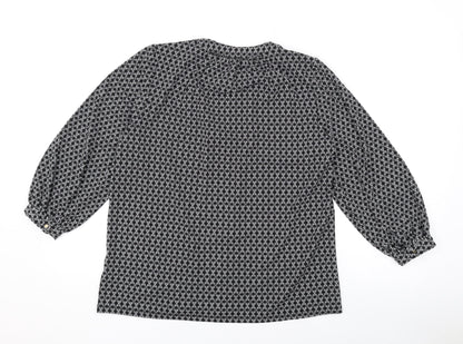 Womens UK Size S H&M Black Basic Blouse