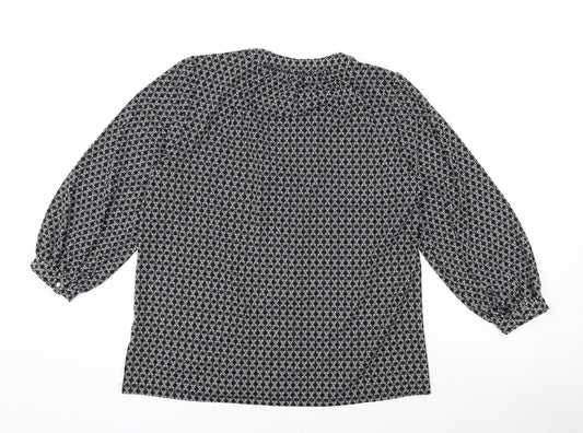 Womens UK Size S H&M Black Basic Blouse