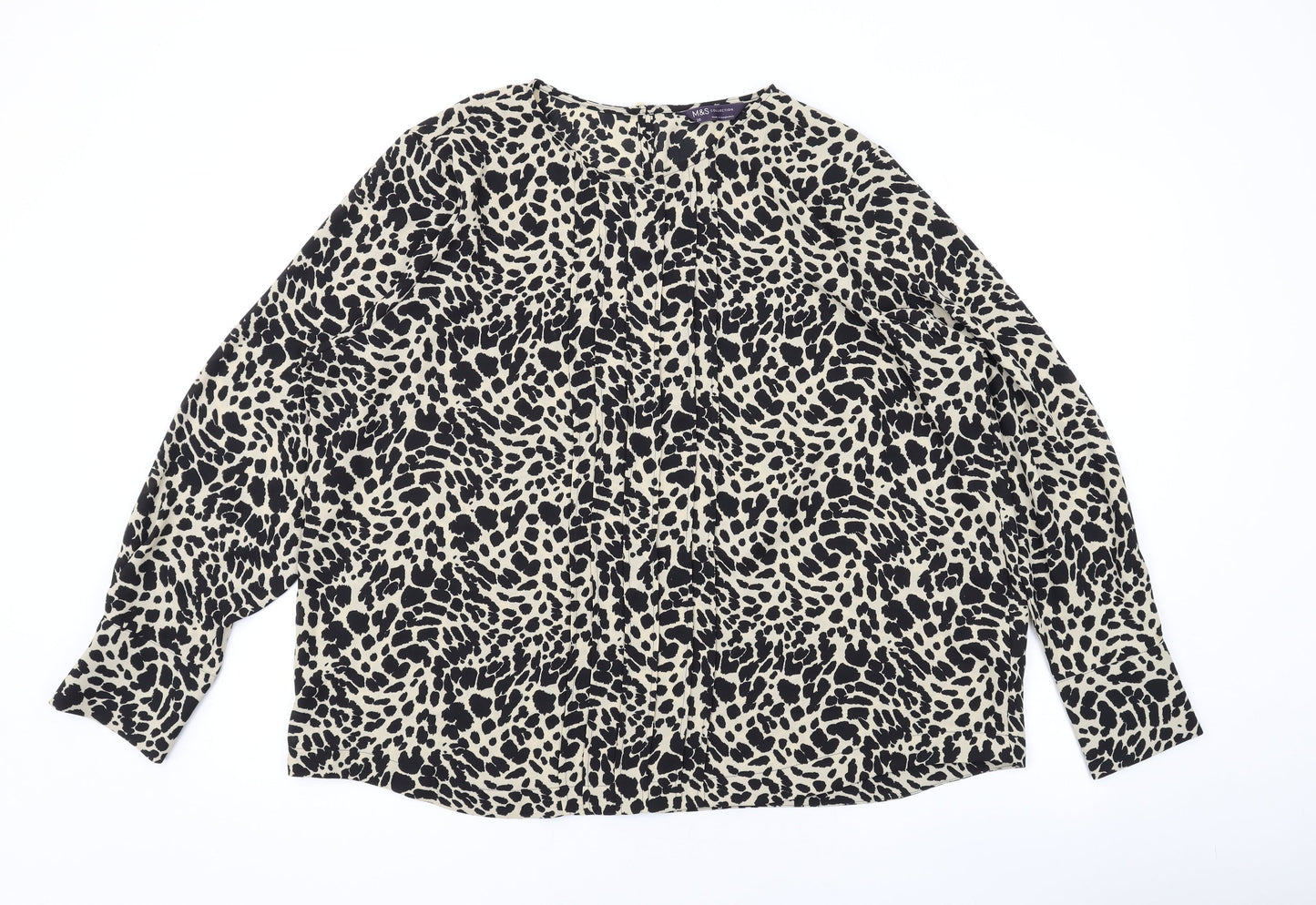 Womens UK Size 2 Marks and Spencer Brown Basic Blouse