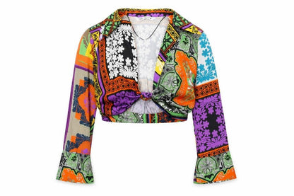 Womens UK Size XS Zara Multicoloured Basic Blouse