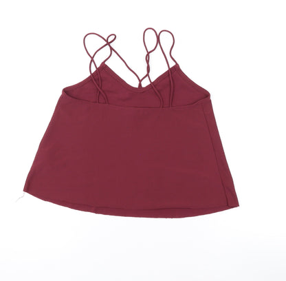 New Look Girls Purple Polyester Camisole Tank Size 10-11 Years V-Neck Pullover
