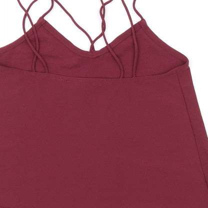 New Look Girls Purple Polyester Camisole Tank Size 10-11 Years V-Neck Pullover