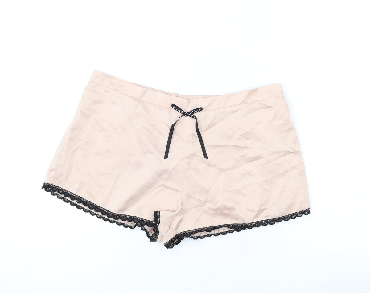 Dorothy Perkins Womens Pink Solid Polyester Cami Sleep Shorts Size S