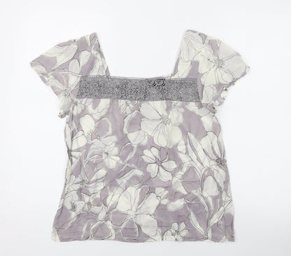Womens UK Size 10 NEXT Grey Basic T-Shirt