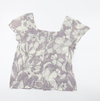 Womens UK Size 10 NEXT Grey Basic T-Shirt