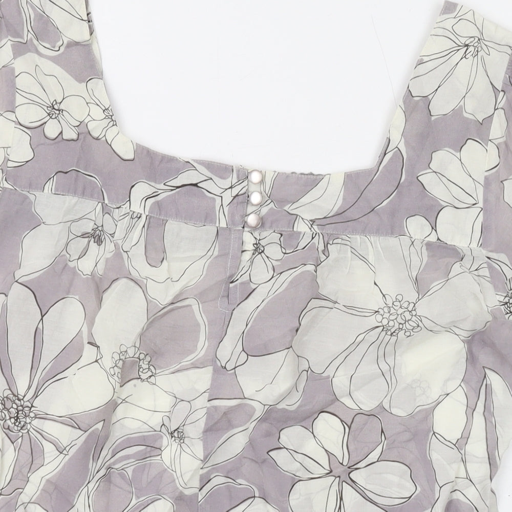 Womens UK Size 10 NEXT Grey Basic T-Shirt