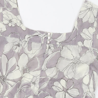Womens UK Size 10 NEXT Grey Basic T-Shirt
