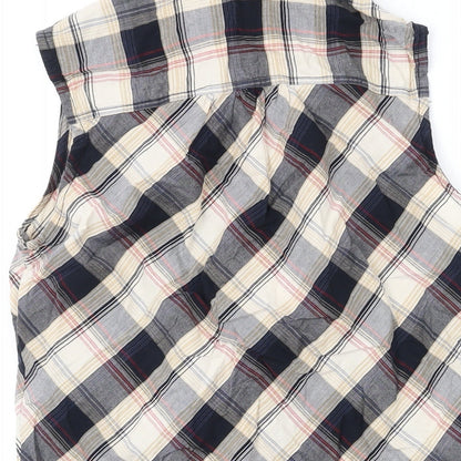 Womens UK Size 8 New Look Beige Basic Button-Up