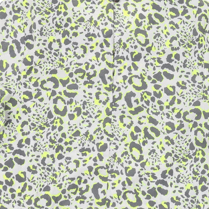 Miss Selfridge Womens Grey Animal Print Polyester Basic T-Shirt Size 8 Round Neck