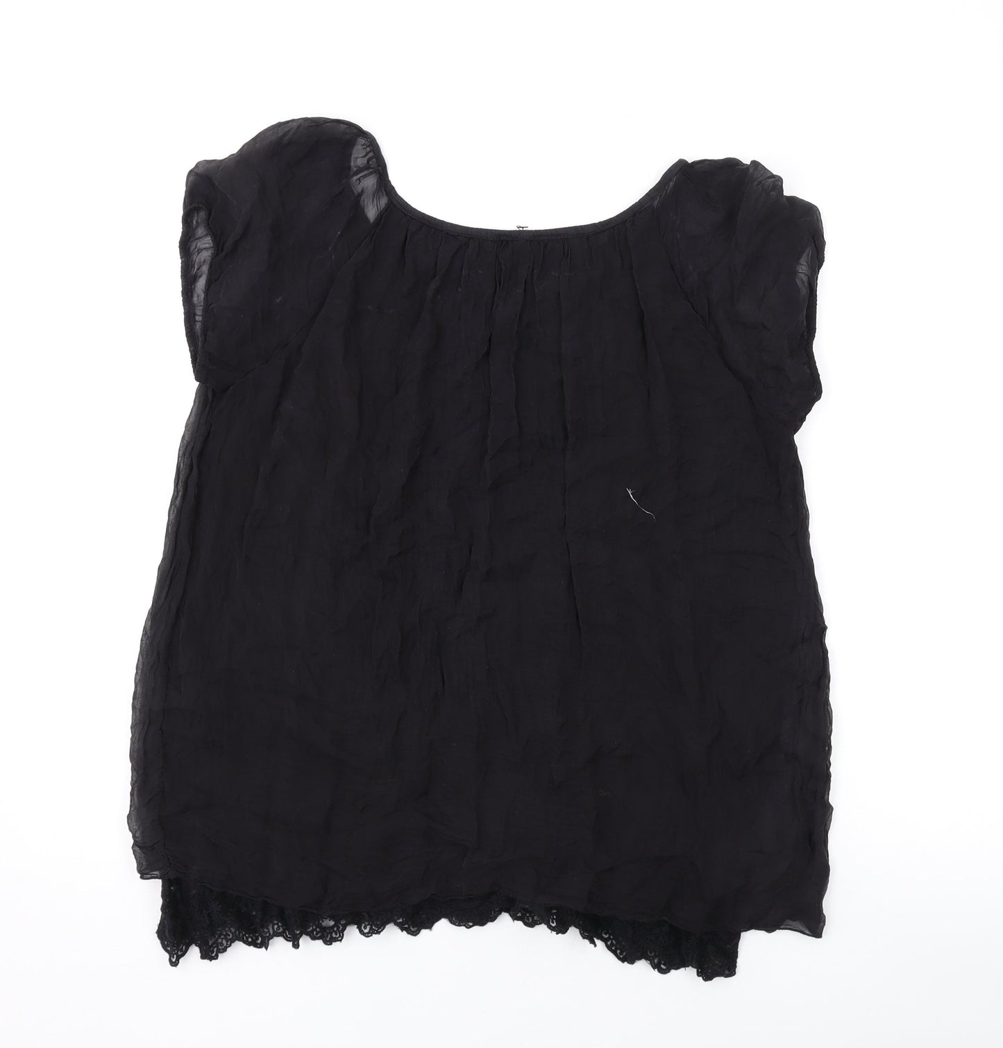 Womens UK Size M Phase Eight Black Basic T-Shirt