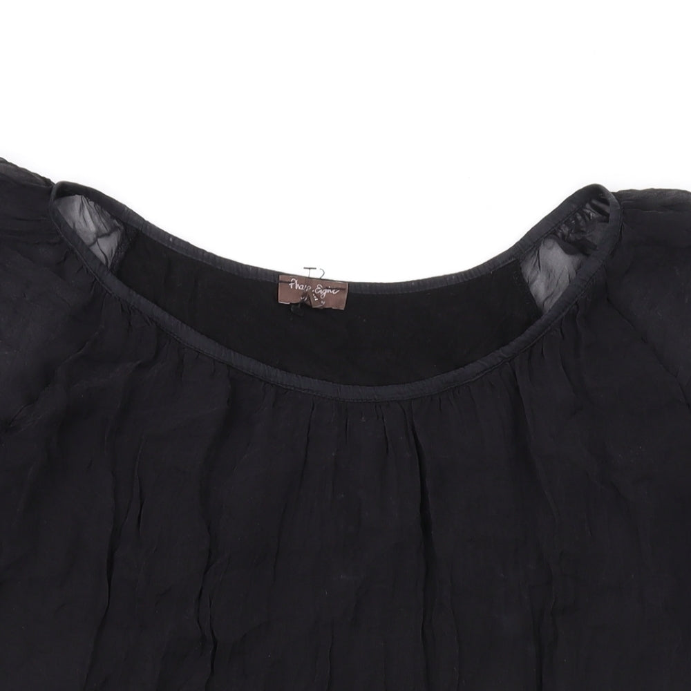 Womens UK Size M Phase Eight Black Basic T-Shirt