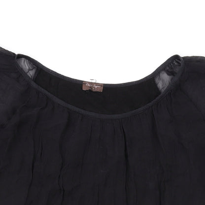 Womens UK Size M Phase Eight Black Basic T-Shirt