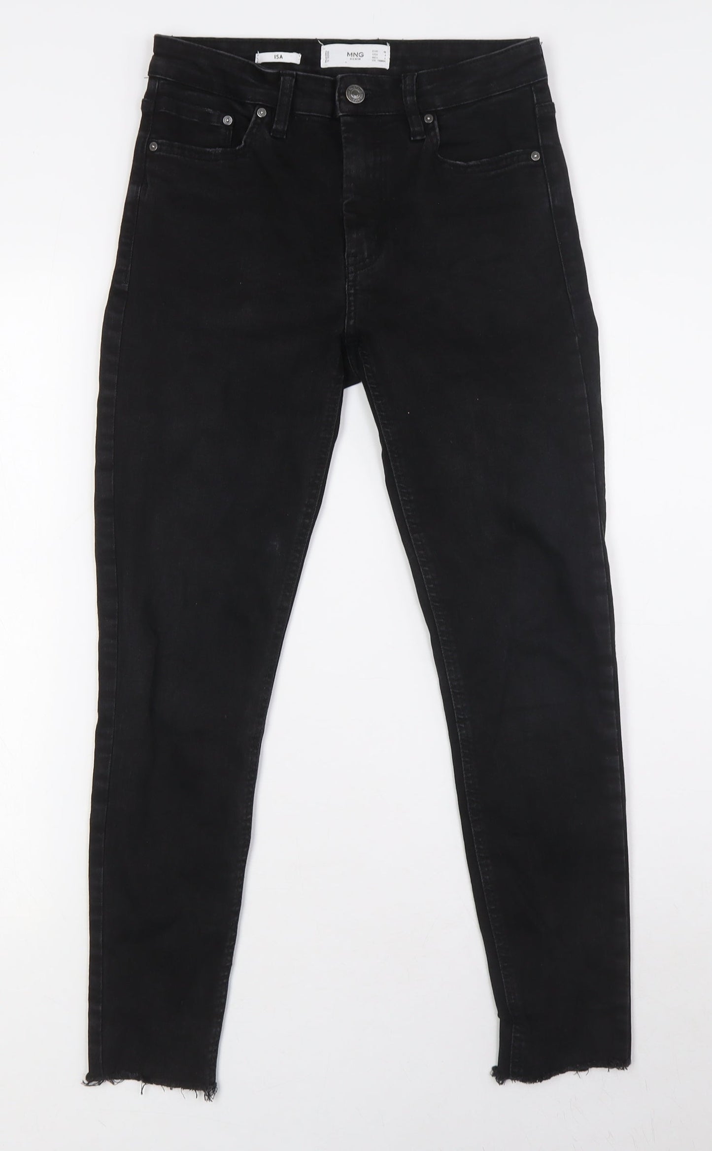 Womens UK Size 8 MNG Regular Fit Skinny Black Jeans