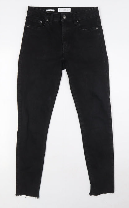 Womens UK Size 8 MNG Regular Fit Skinny Black Jeans