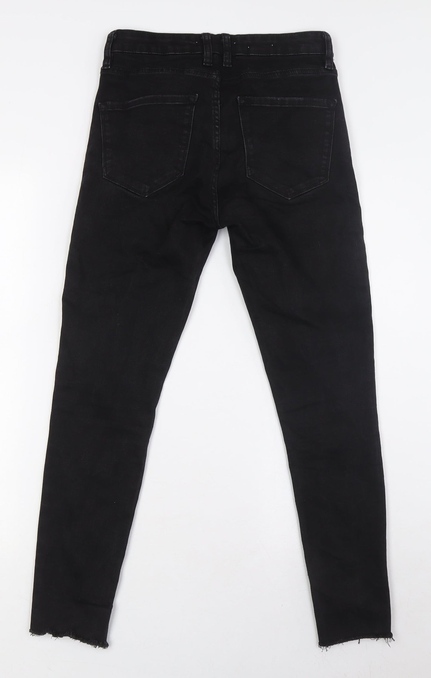 Womens UK Size 8 MNG Regular Fit Skinny Black Jeans