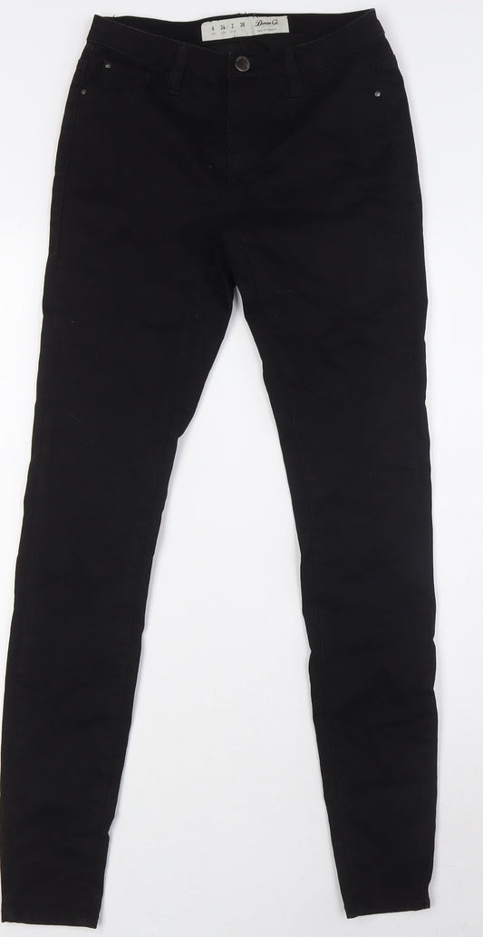 Denim Co Womens Black Cotton Skinny Jeans Size 6 L31 in Regular Zip