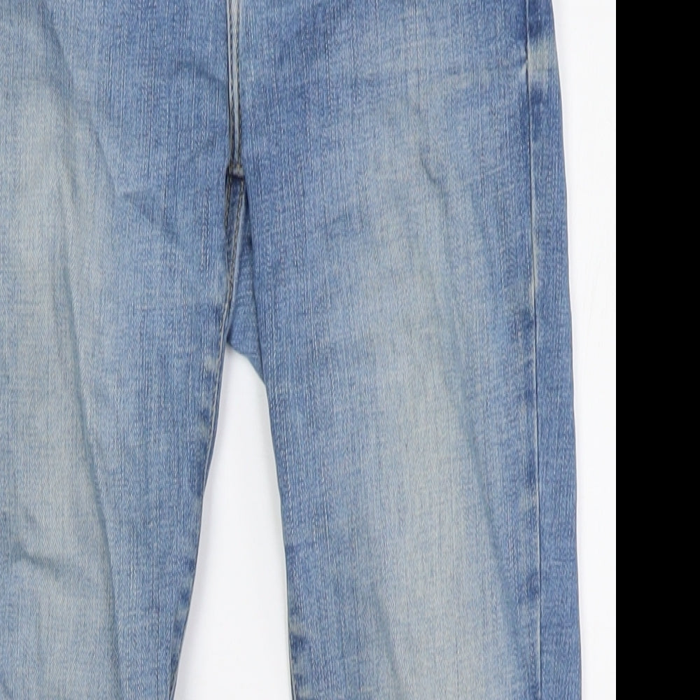 New Look Womens Blue Cotton Skinny Jeans Size 6 L27 in Regular Zip