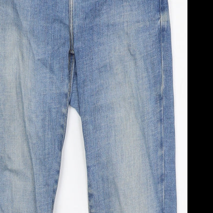 New Look Womens Blue Cotton Skinny Jeans Size 6 L27 in Regular Zip