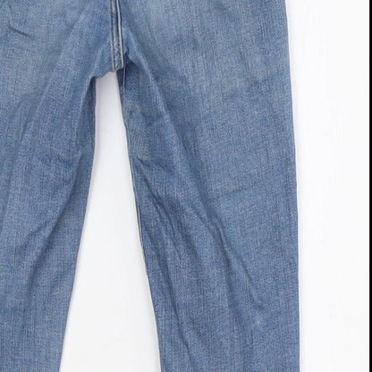 New Look Womens Blue Cotton Skinny Jeans Size 6 L27 in Regular Zip